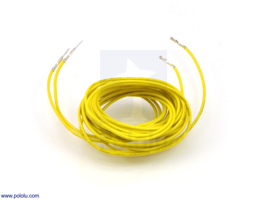 Wires with Pre-Crimped Terminals 2-Pack M-F 60" Yellow