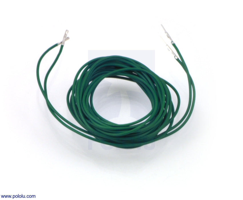 Wires with Pre-Crimped Terminals 2-Pack M-F 60" Green