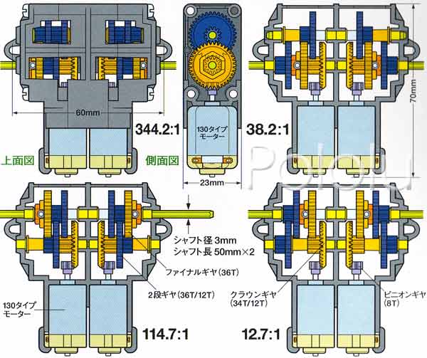 Tamiya 70168 Double Gearbox Kit