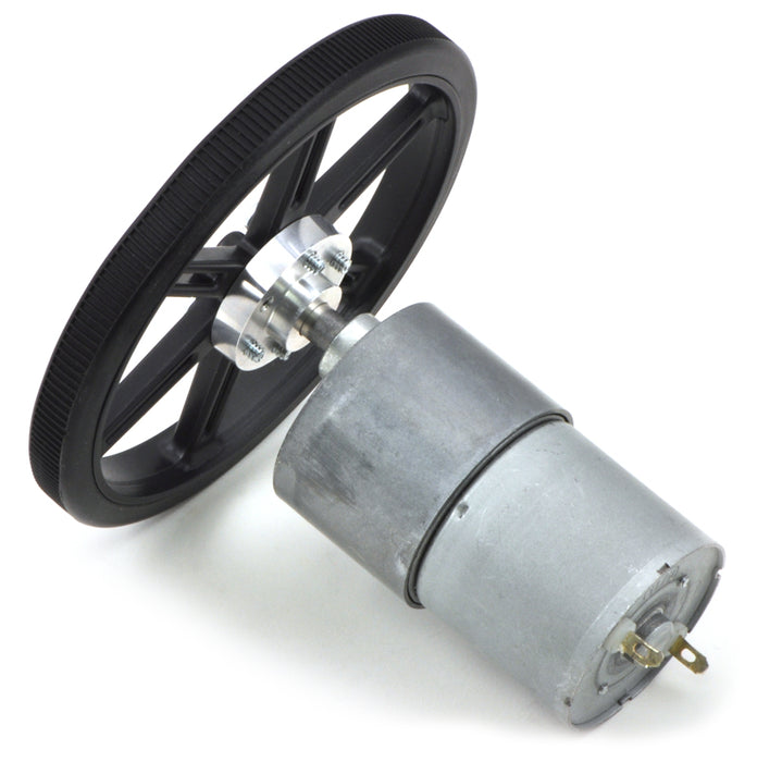 100:1 Metal Gearmotor 37Dx57L mm 24V (Helical Pinion)