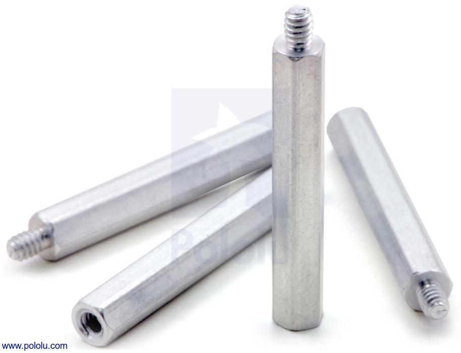 Aluminum Standoff: 1-1/4" Length, 4-40 Thread, MF (4-Pack)