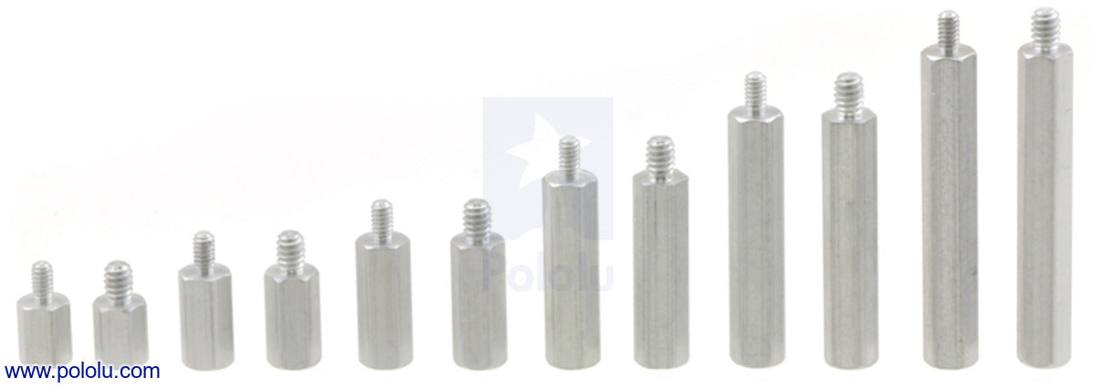 Aluminum Standoff: 1/4" Length, 2-56 Thread, MF (4-Pack)