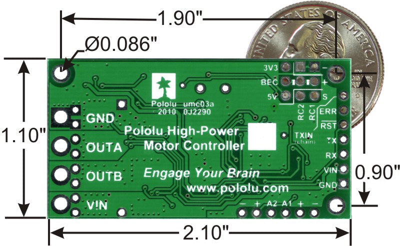 Pololu Simple High-Power Motor Controller 18v15 (Fully Assembled)