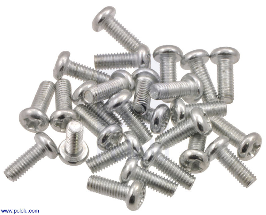 Machine Screw: M2.5, 6mm Length, Phillips (25-pack)