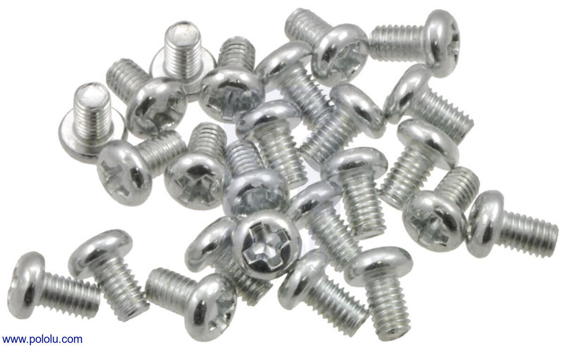 Machine Screw: M3, 5mm Length, Phillips (25-pack)