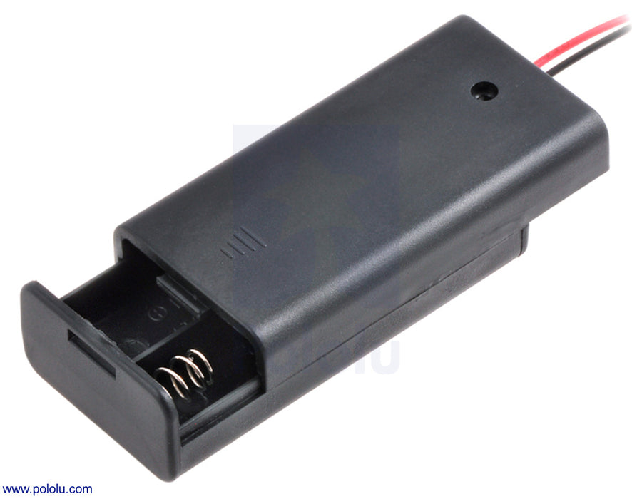 2-AA Battery Holder, Enclosed with Switch