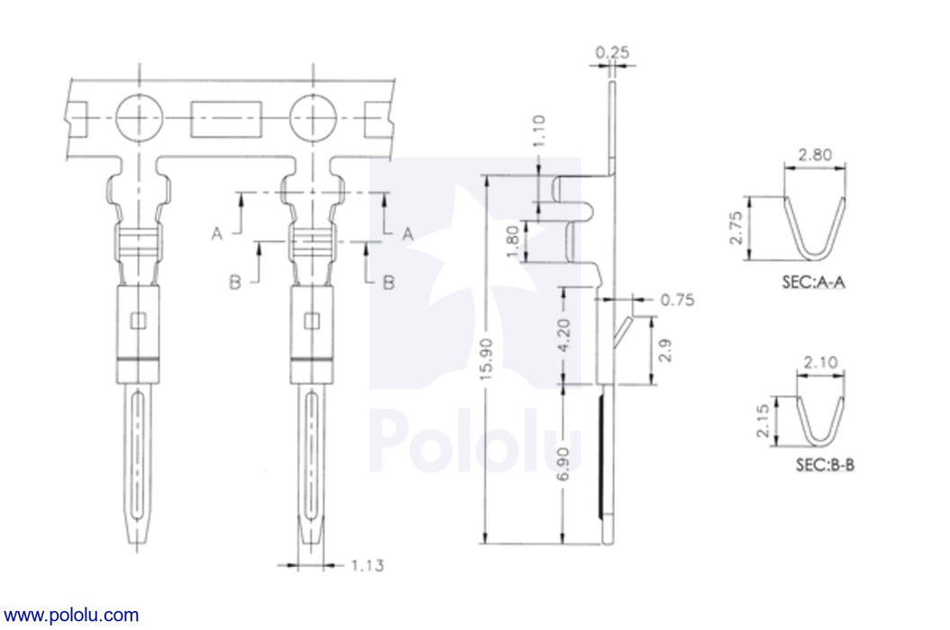 JST RCY Connector Pack, Male