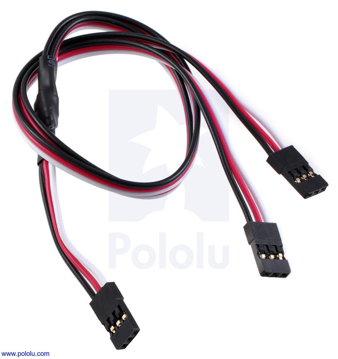 Servo Y Splitter Cable 12" Female - 2x Female