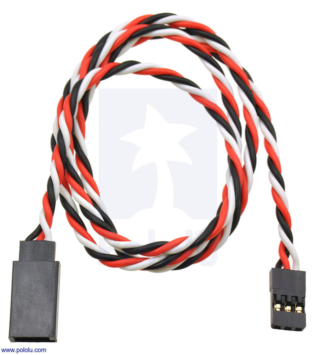 Twisted Servo Extension Cable 24" Male - Female