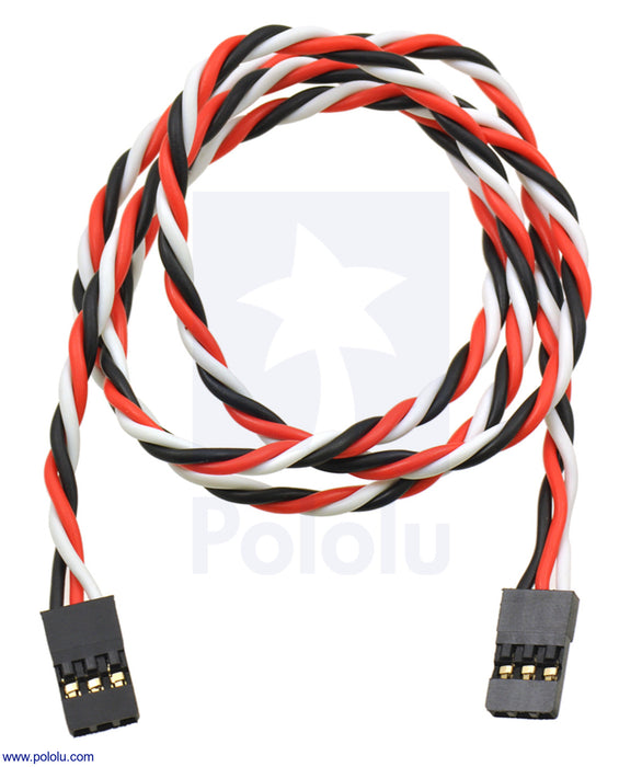 Twisted Servo Extension Cable 24" Female - Female