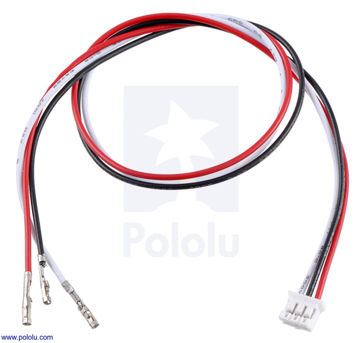 3-Pin Female JST PH-Style Cable (30 cm) with Female Pins for 0.1" Housings