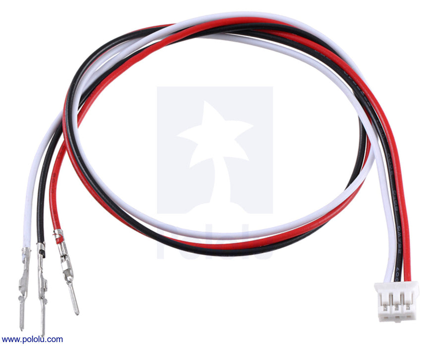 3-Pin Female JST PH-Style Cable (30 cm) with Male Pins for 0.1" Housings