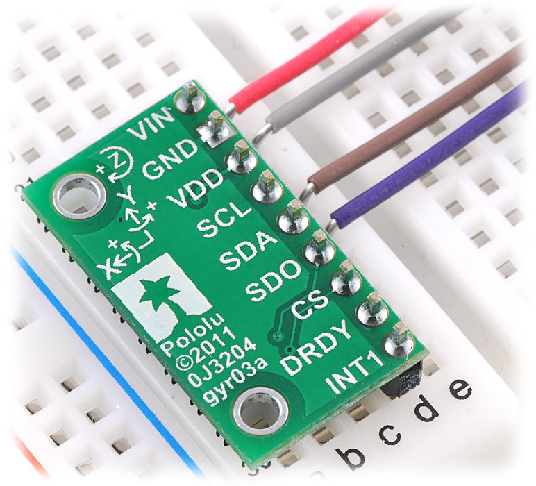 L3GD20 3-Axis Gyro Carrier with Voltage Regulator