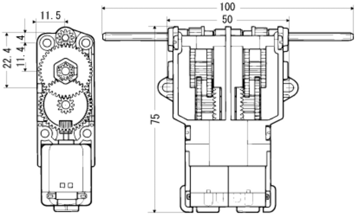 Tamiya 70097 Twin-Motor Gearbox Kit