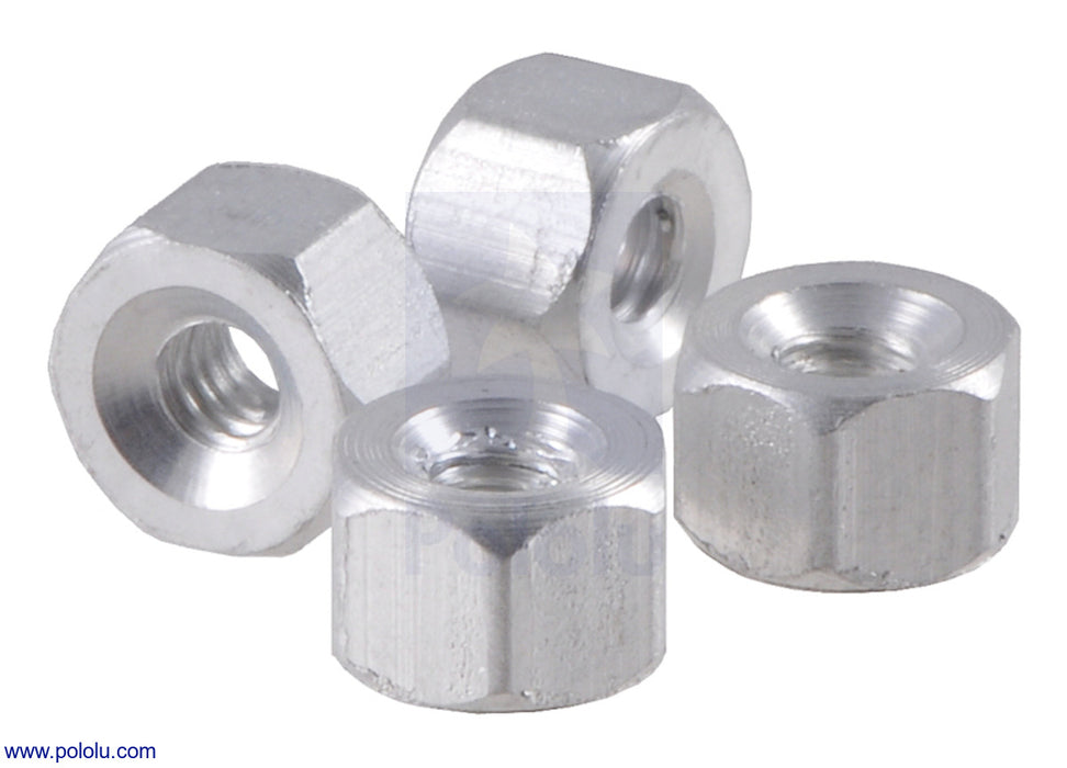 Aluminum Standoff: 1/8" Length, 2-56 Thread, FF (4-Pack)