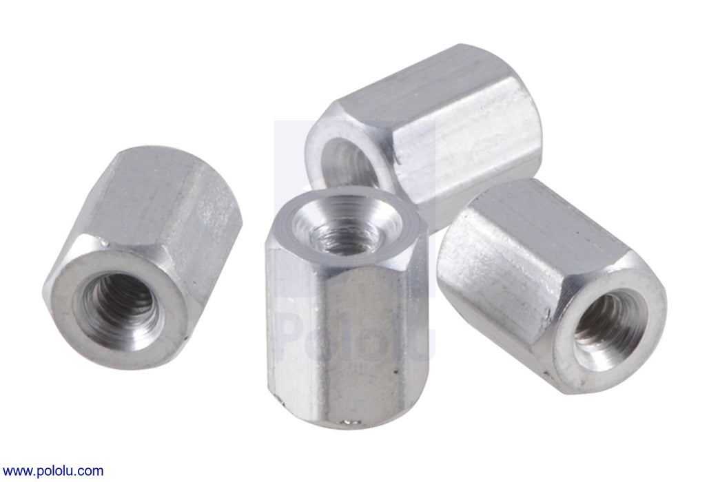 Aluminum Standoff: 1/4" Length, 2-56 Thread, FF (4-Pack)