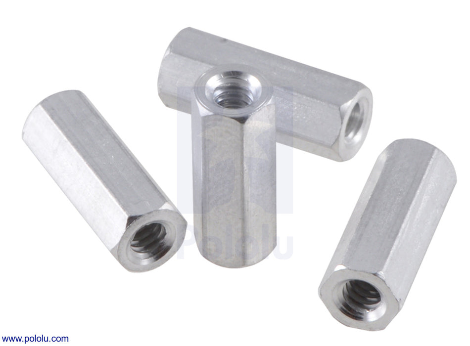 Aluminum Standoff: 1/2" Length, 4-40 Thread, FF (4-Pack)