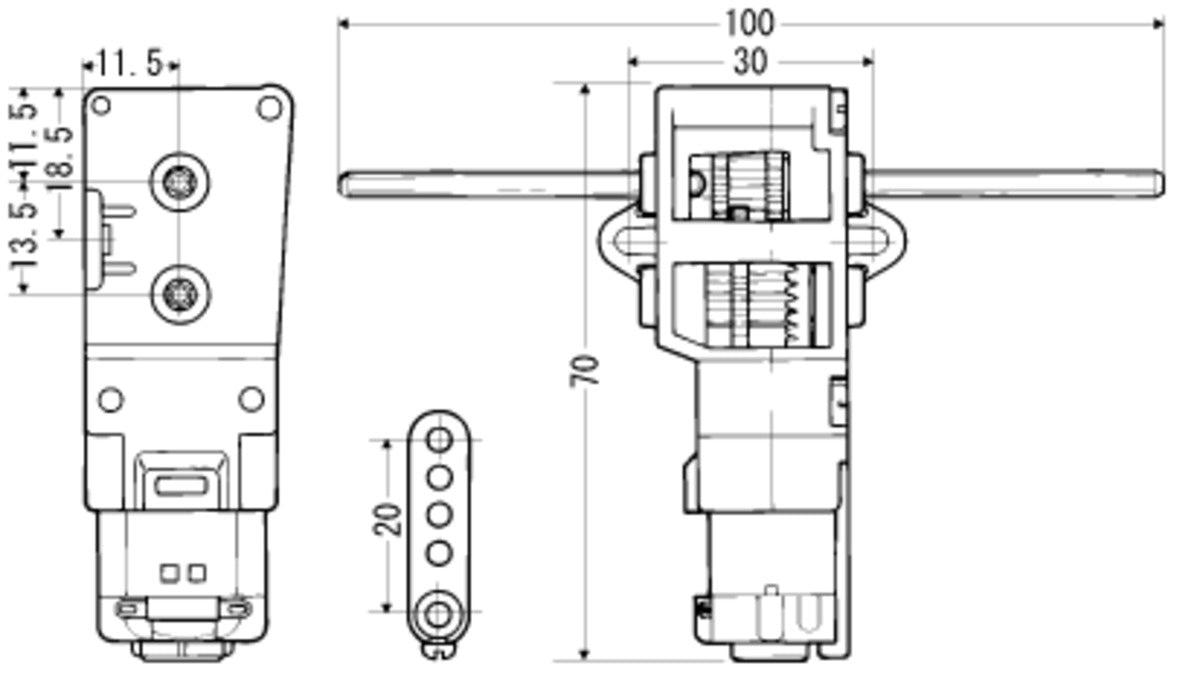 Tamiya 70093 3-Speed Crank-Axle Gearbox Kit