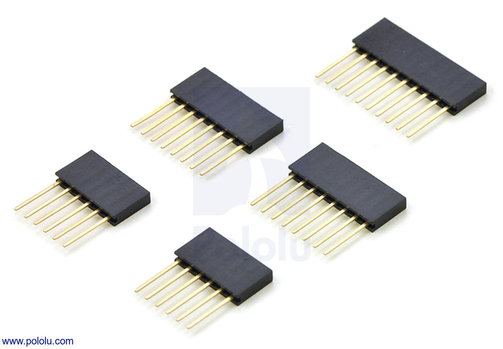 Stackable 0.100" Female Header Set for Arduino Shields