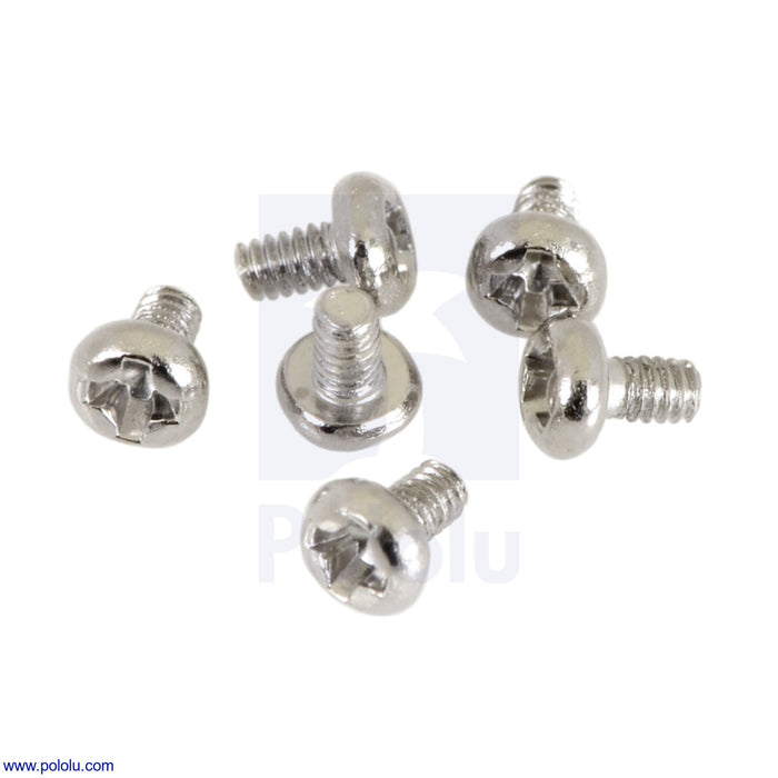 Machine Screw: M1.6, 3mm Length, Phillips (6-pack)