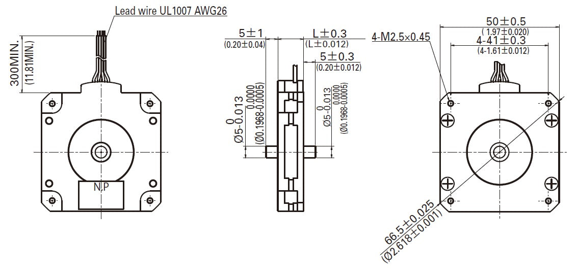 Sanyo Pancake Stepper Motor: Bipolar, 200 Steps/Rev, 50×11mm, 4.5V, 1 A/Phase