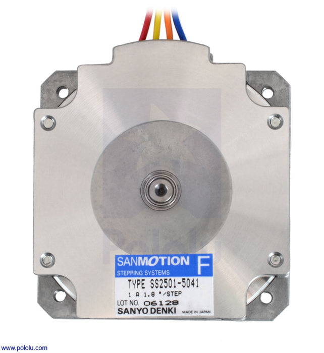 Sanyo Pancake Stepper Motor: Bipolar, 200 Steps/Rev, 50×11mm, 4.5V, 1 A/Phase