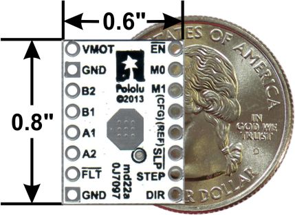 DRV8834 Low-Voltage Stepper Motor Driver Carrier (Header Pins Soldered)