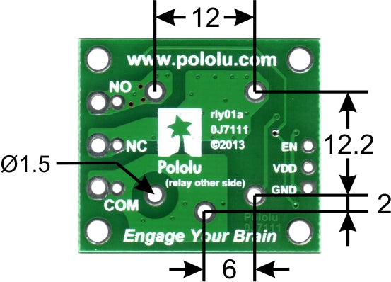 Pololu Basic SPDT Relay Carrier for "Sugar Cube" Relays