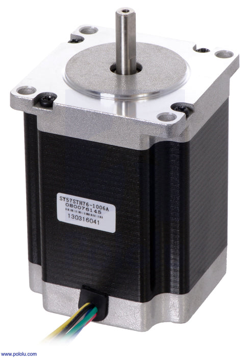 Stepper Motor: Unipolar/Bipolar, 200 Steps/Rev, 57×76mm, 8.6V, 1 A/Phase