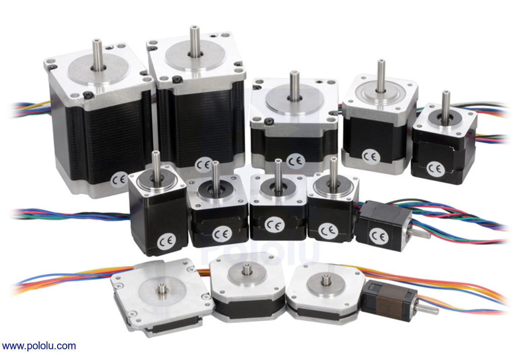 Stepper Motor with 28cm Lead Screw: Bipolar, 200 Steps/Rev, 42×38mm, 2.8V, 1.7 A/Phase