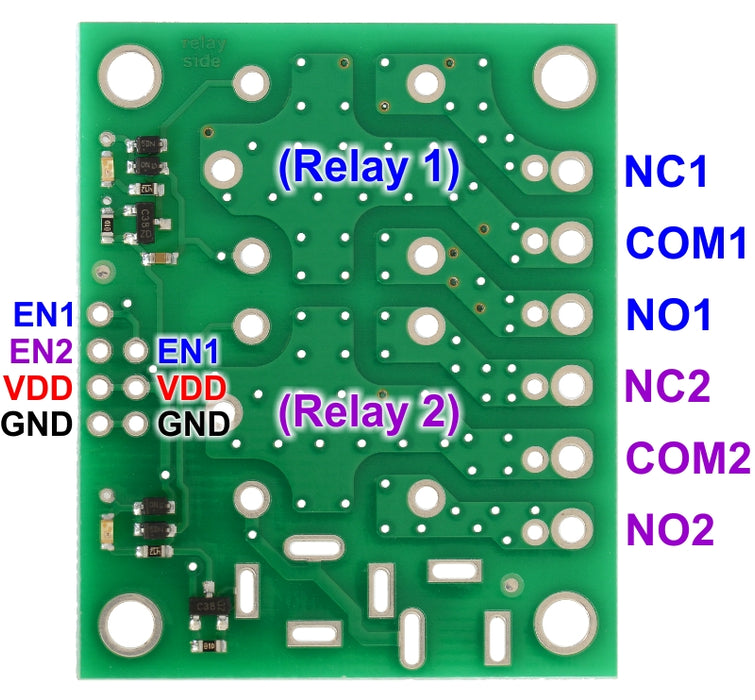 Pololu Basic 2-Channel SPDT Relay Carrier with 12VDC Relays (Partial Kit)