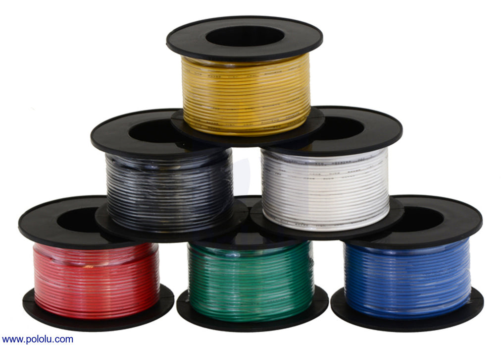 Stranded Wire: Yellow, 30 AWG, 100 Feet