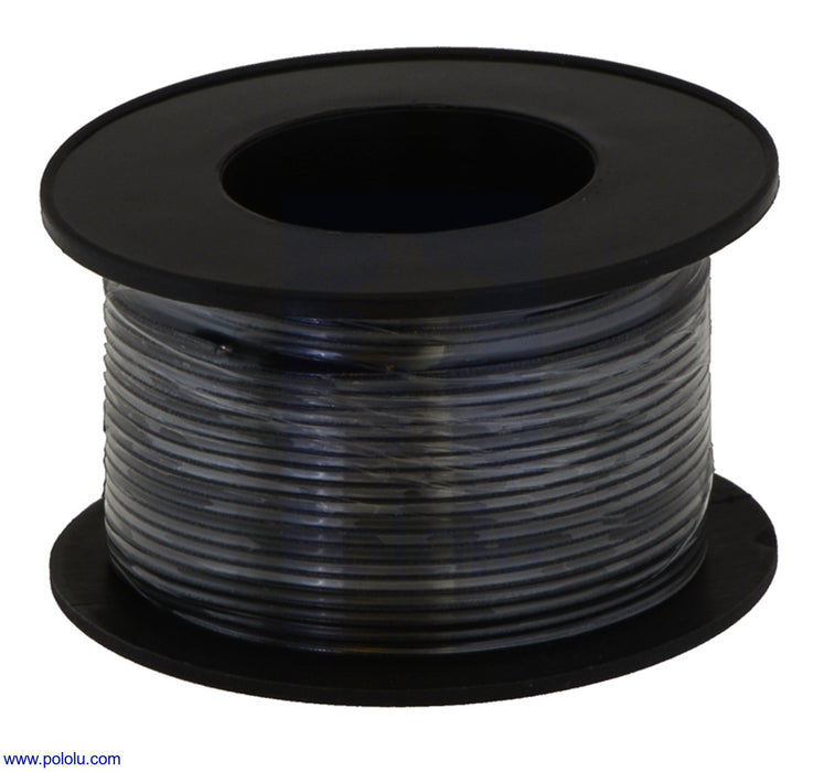 Stranded Wire: Black, 30 AWG, 100 Feet