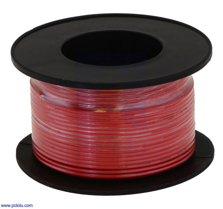 Stranded Wire: Red, 24 AWG,  60 Feet