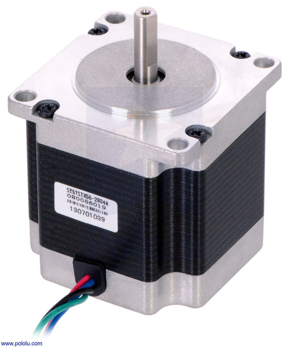 Stepper Motor: Bipolar, 200 Steps/Rev, 57×56mm, 2.5V, 2.8 A/Phase