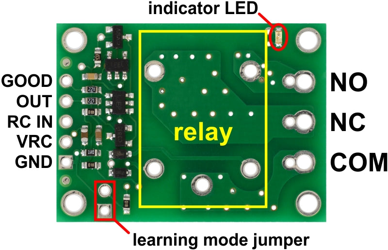 Pololu RC Switch with Relay (Partial Kit)