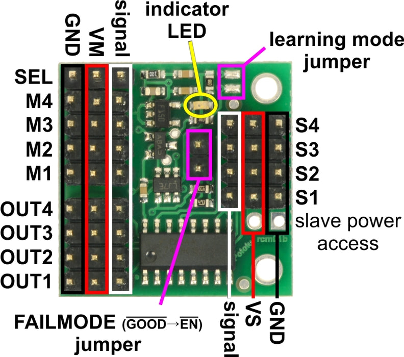 Pololu 4-Channel RC Servo Multiplexer (Assembled)