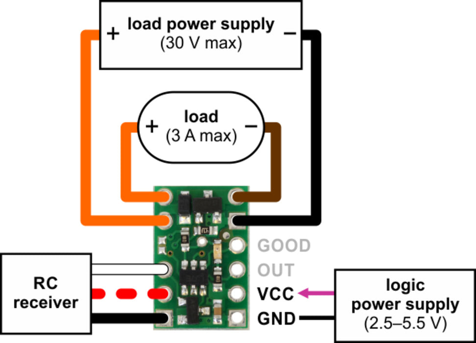 Pololu RC Switch with Small Low-Side MOSFET