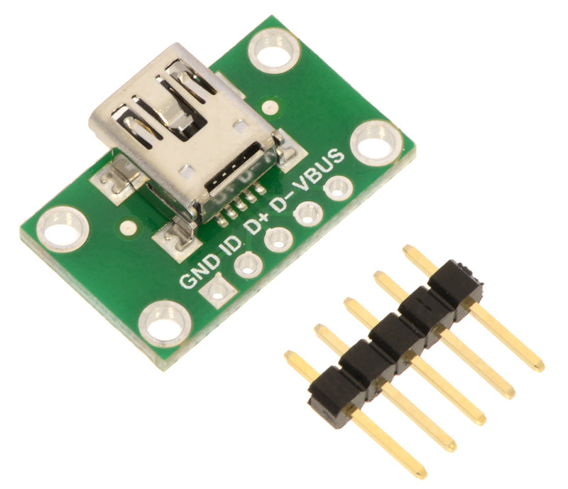 USB Mini-B Connector Breakout Board