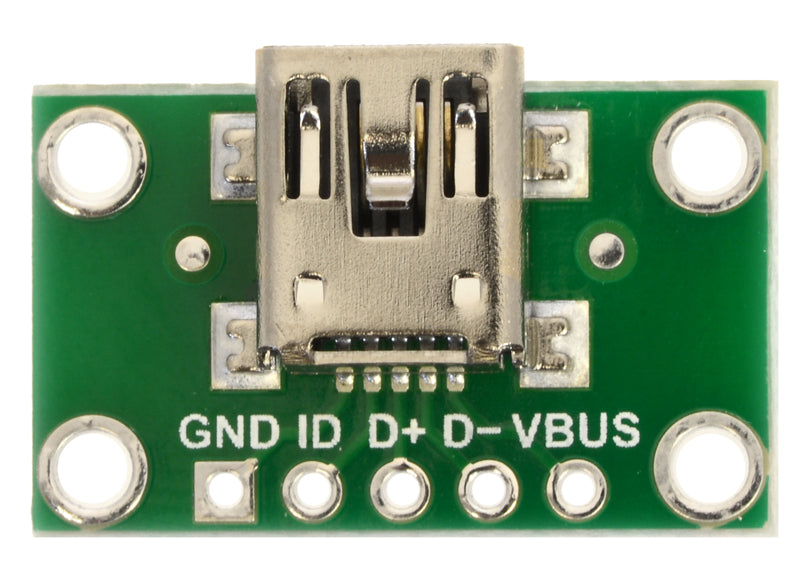 USB Mini-B Connector Breakout Board