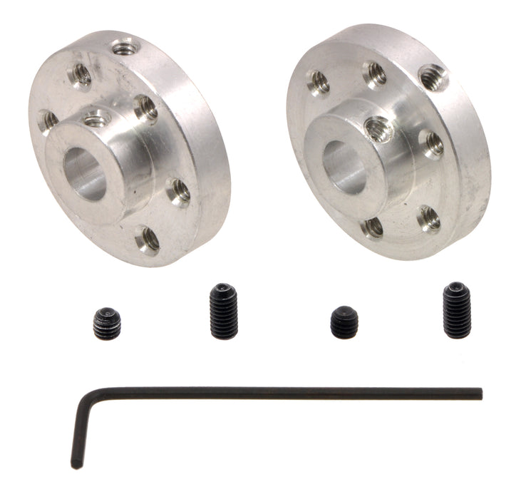 Pololu Universal Aluminum Mounting Hub for 1/4″ (6.35mm) Shaft, M3 Holes (2-Pack)