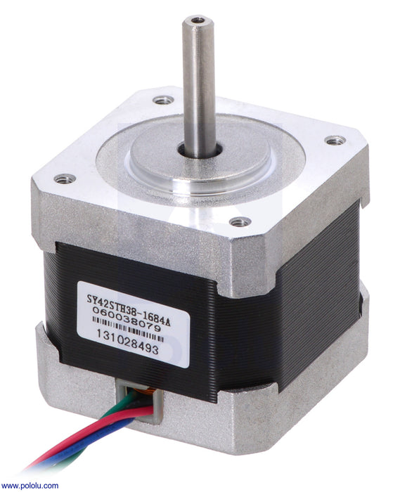 Stepper Motor: Bipolar, 200 Steps/Rev, 42×38mm, 2.8V, 1.7 A/Phase