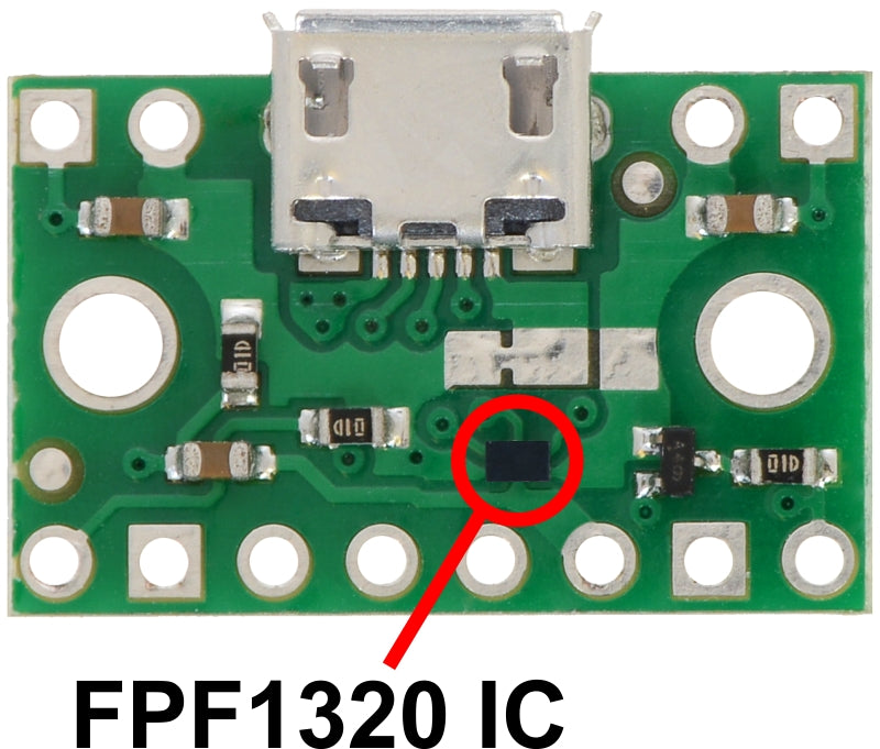 FPF1320 Power Multiplexer Carrier with USB Micro-B Connector