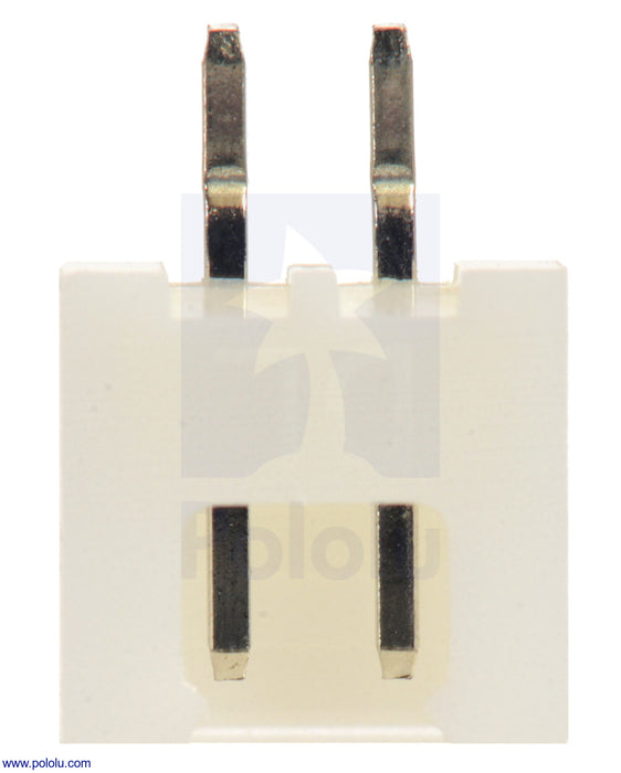 2.5 mm JST XH-Style Shrouded Male Connector: 2-Pin, Straight (4-Pack)