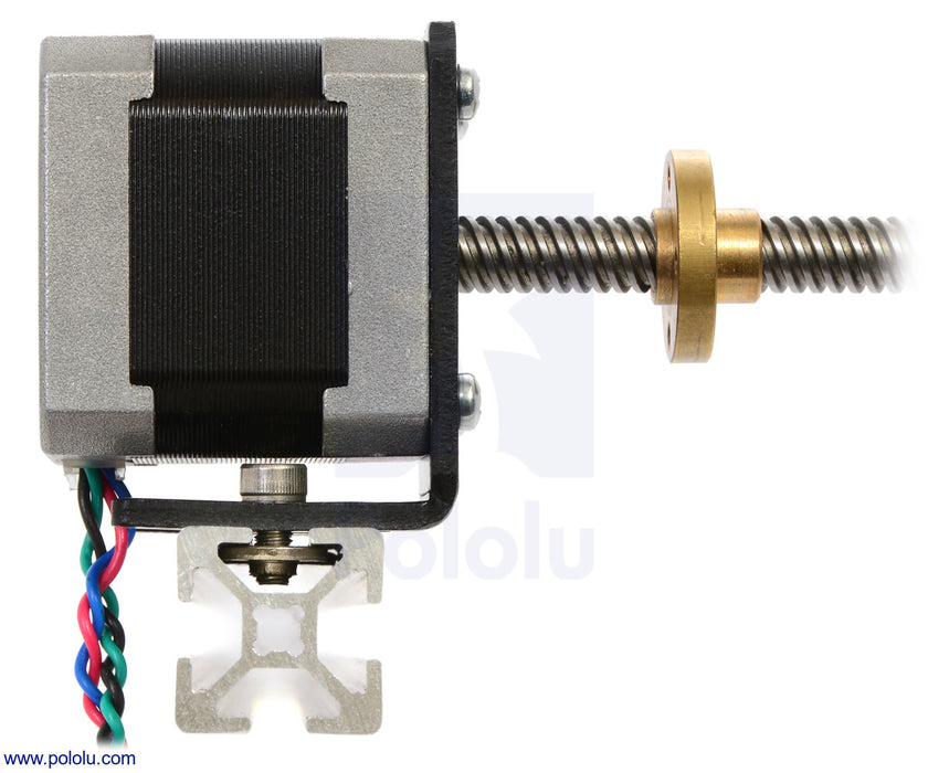 Stepper Motor with 38cm Lead Screw: Bipolar, 200 Steps/Rev, 42×38mm, 2.8V, 1.7 A/Phase