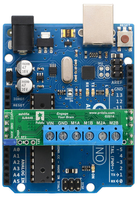 Pololu A4990 Dual Motor Driver Shield for Arduino