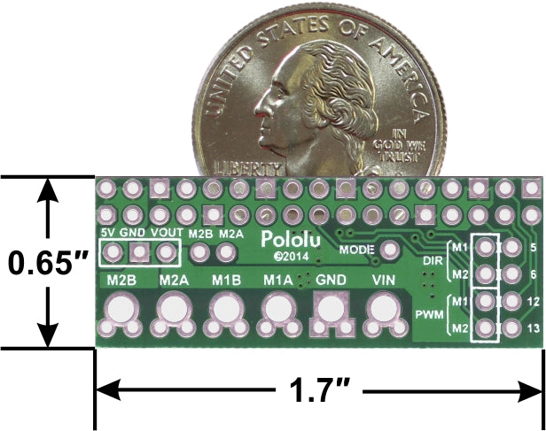 Pololu DRV8835 Dual Motor Driver Kit for Raspberry Pi