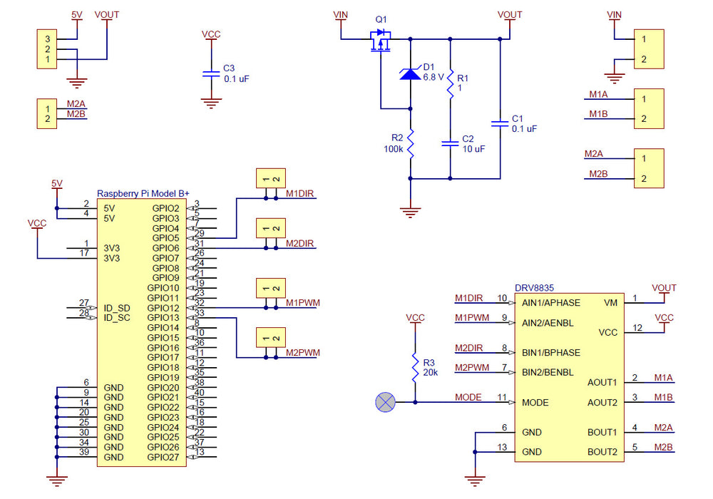 Pololu DRV8835 Dual Motor Driver Kit for Raspberry Pi