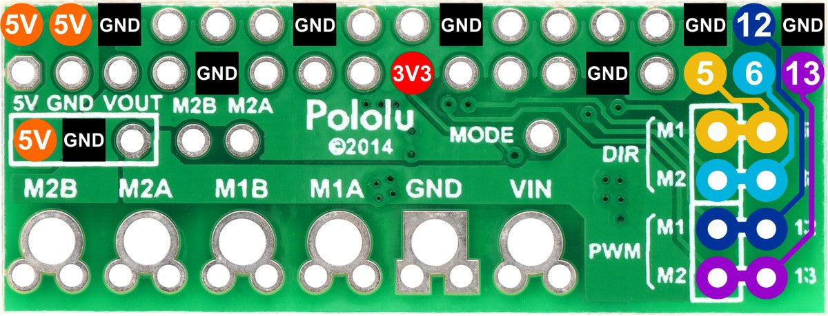 Pololu DRV8835 Dual Motor Driver Kit for Raspberry Pi