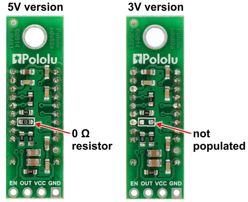 Pololu Carrier for Sharp GP2Y0A60SZLF Analog Distance Sensor, 3V